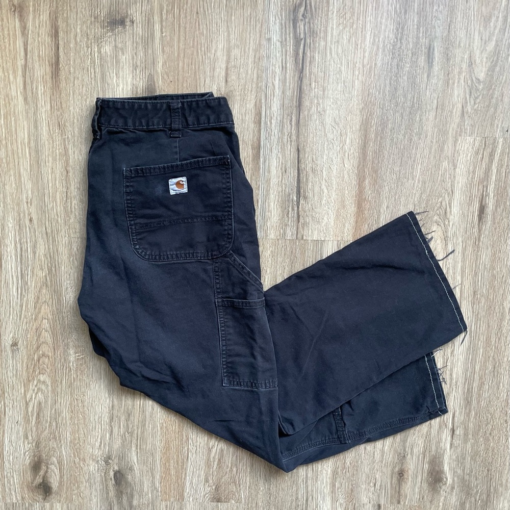 Vintage Carhartt Men's Double Knee Black Carpenter Pants